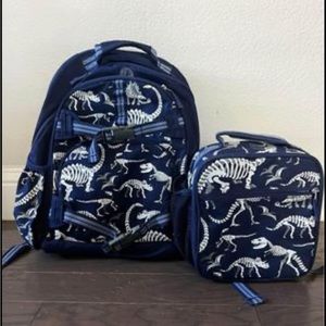 Pottery Barn Kids glow in the dark Dino Mackenzie Backpack & Lunch Box